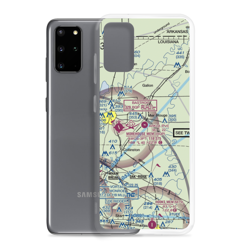 Arkla Flyers Inc Airport (5LS6) VFR Sectional Samsung Case Samsung Galaxy S20 Plus model shown