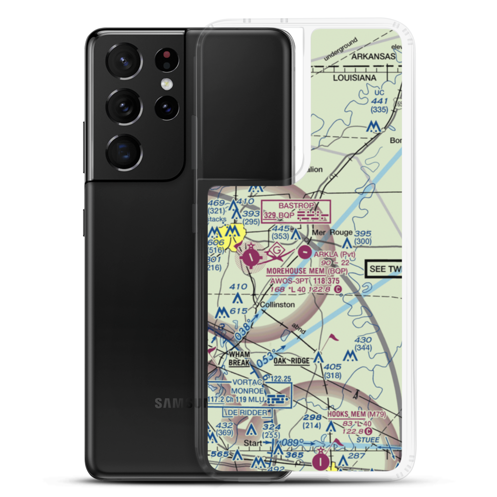 Arkla Flyers Inc Airport (5LS6) VFR Sectional Samsung Case Samsung Galaxy S21 Ultra model shown