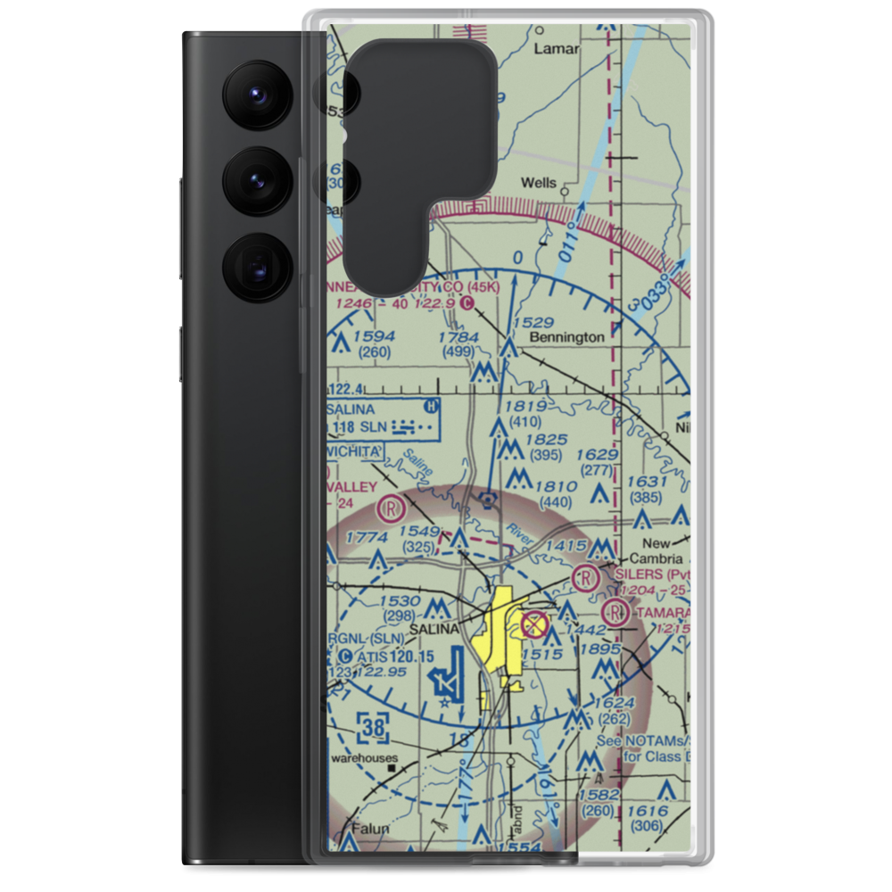 Arland Airport (00AR) VFR Sectional Samsung Case Samsung Galaxy S22 Ultra model shown