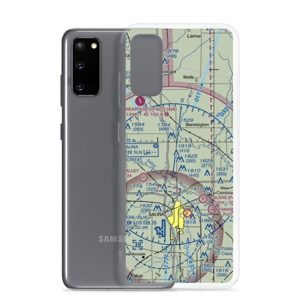 Arland Airport (00AR) VFR Sectional Samsung Case Samsung Galaxy S20 model shown