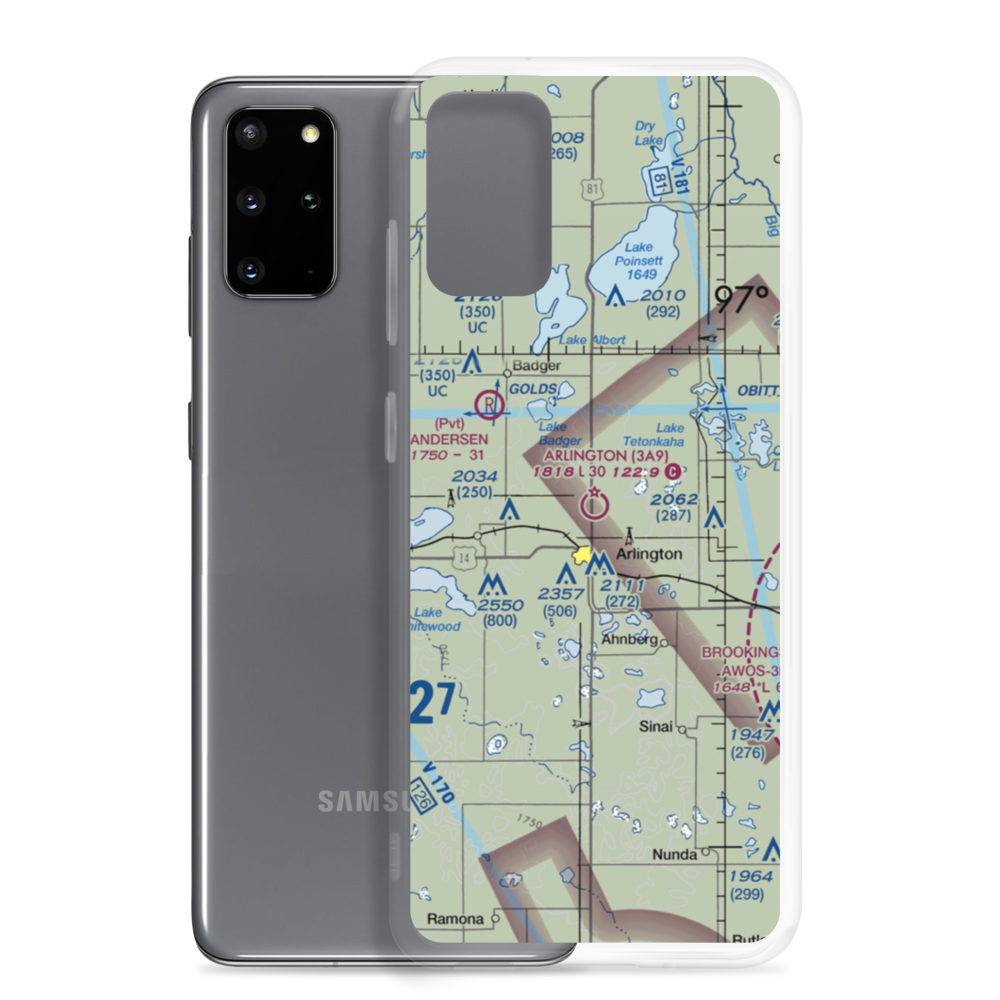 Arlington Municipal Airport (3A9) VFR Sectional Samsung Case Samsung Galaxy S20 Plus model shown