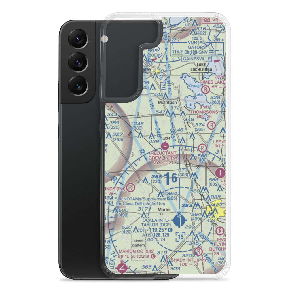 Arliss M Airport (FA09) VFR Sectional Samsung Case Samsung Galaxy S22 Plus model shown