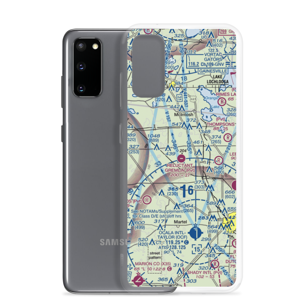 Arliss M Airport (FA09) VFR Sectional Samsung Case Samsung Galaxy S20 model shown