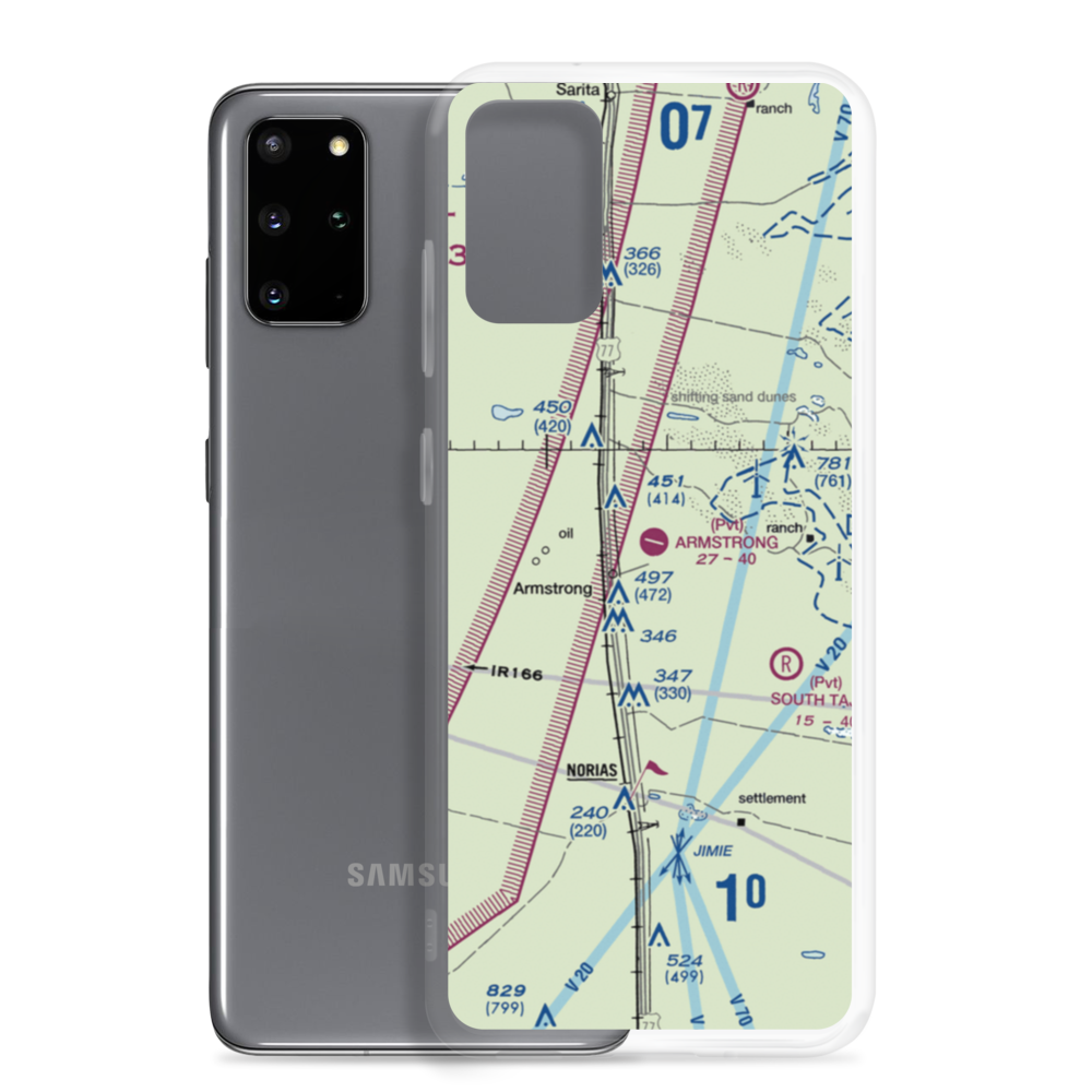 Armstrong Ranch Airport (47TX) VFR Sectional Samsung Case Samsung Galaxy S20 Plus model shown