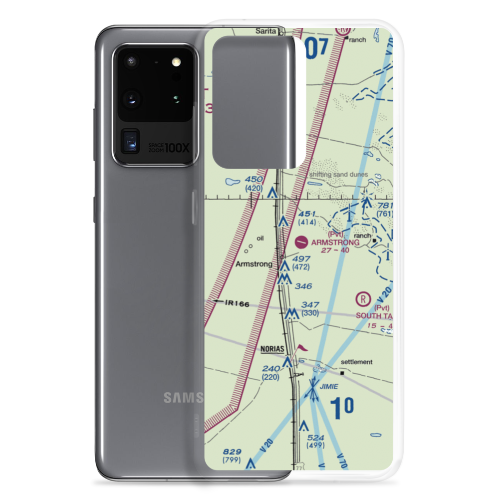 Armstrong Ranch Airport (47TX) VFR Sectional Samsung Case Samsung Galaxy S20 Ultra model shown