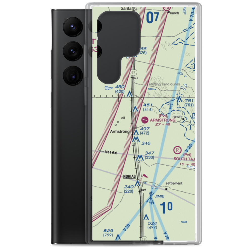 Armstrong Ranch Airport (47TX) VFR Sectional Samsung Case Samsung Galaxy S22 Ultra model shown