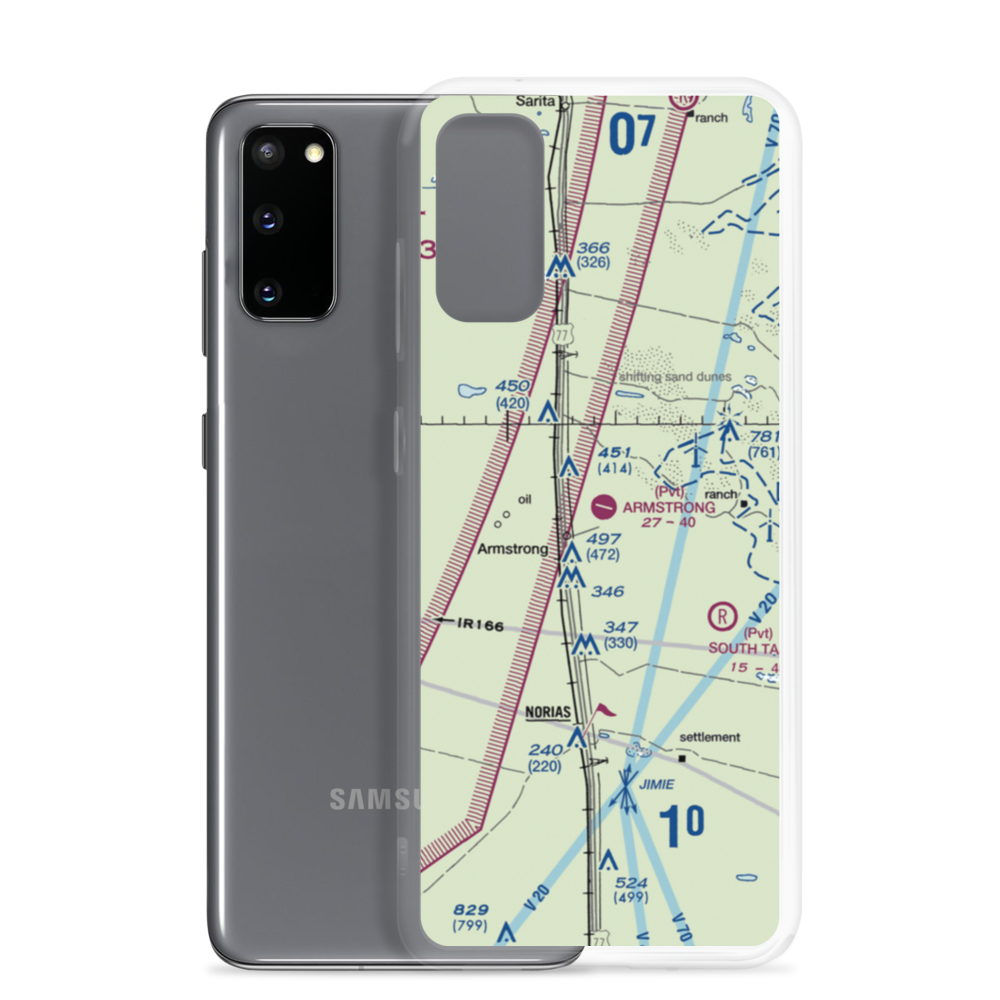 Armstrong Ranch Airport (47TX) VFR Sectional Samsung Case Samsung Galaxy S20 model shown
