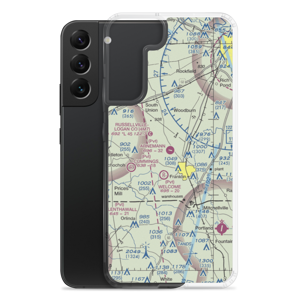 Arnemann Farms Airport (0KY1) VFR Sectional Samsung Case Samsung Galaxy S22 Plus model shown