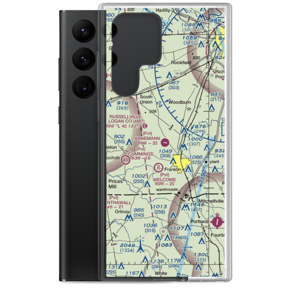 Arnemann Farms Airport (0KY1) VFR Sectional Samsung Case Samsung Galaxy S22 Ultra model shown