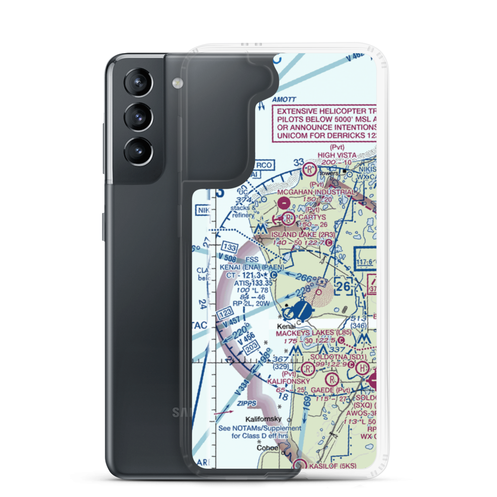 Arness Lake Airport (6Z1) VFR Sectional Samsung Case Samsung Galaxy S21 model shown