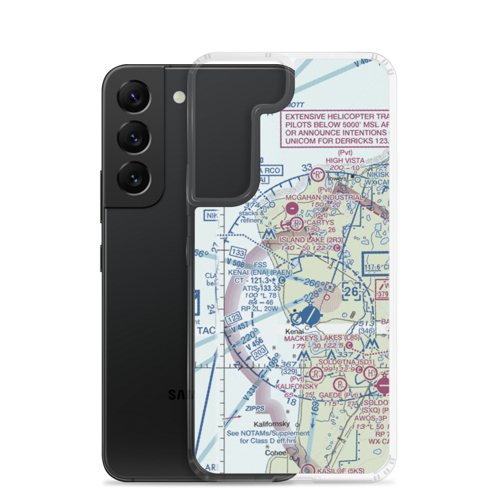 Arness Lake Airport (6Z1) VFR Sectional Samsung Case Samsung Galaxy S22 model shown
