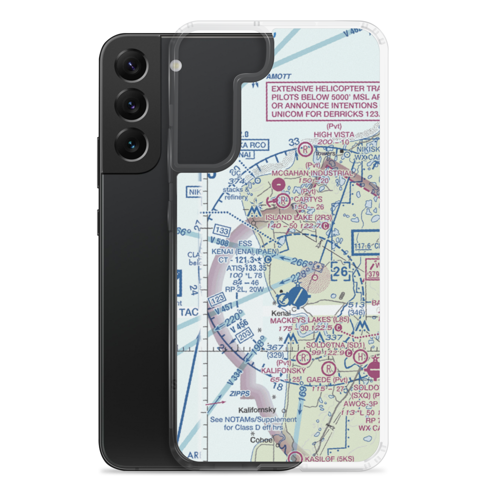 Arness Lake Airport (6Z1) VFR Sectional Samsung Case Samsung Galaxy S22 Plus model shown