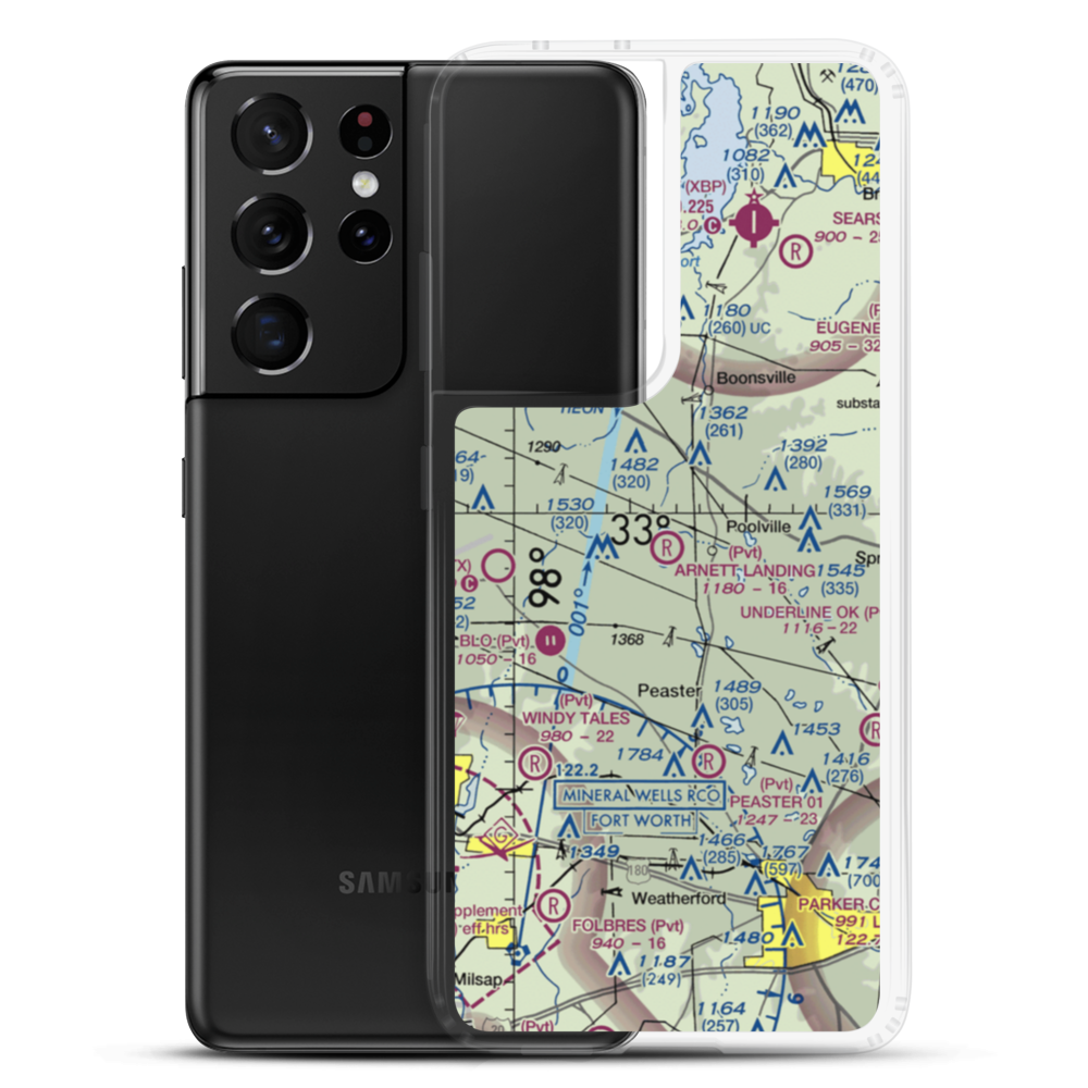 Arnett Landing Airport (27XA) VFR Sectional Samsung Case Samsung Galaxy S21 Ultra model shown