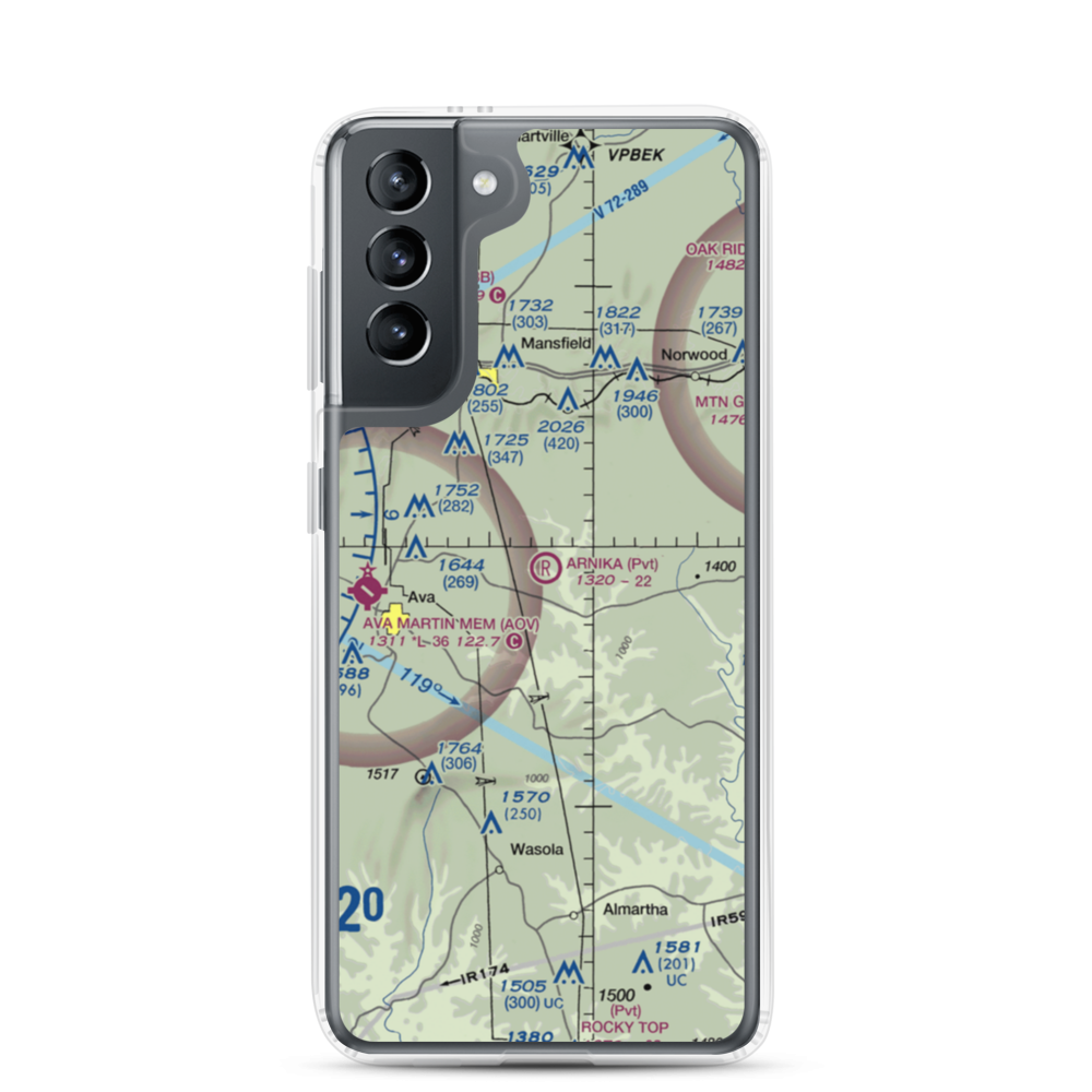 Arnika Ranch Airport (MO77) VFR Sectional Samsung Case Samsung Galaxy S21 model shown