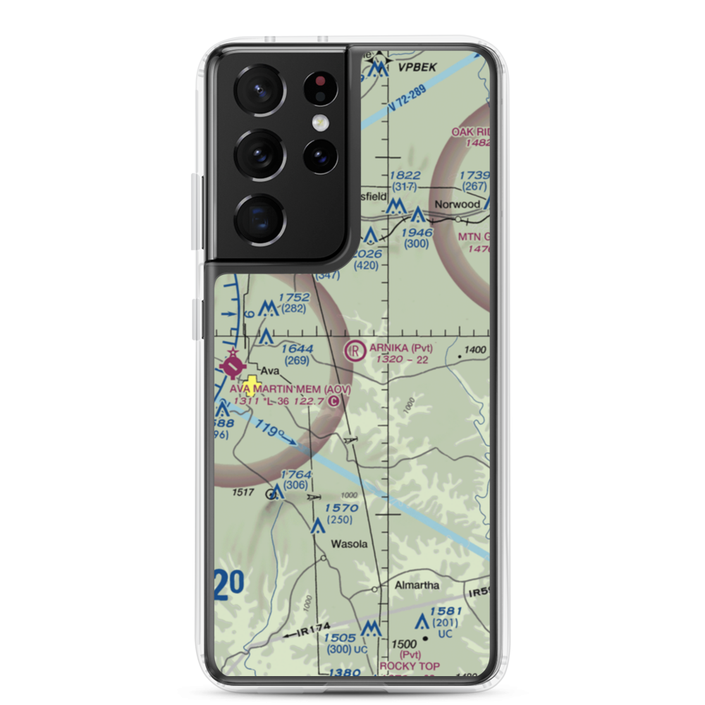 Arnika Ranch Airport (MO77) VFR Sectional Samsung Case Samsung Galaxy S21 Ultra model shown