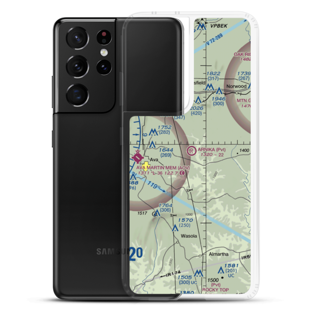 Arnika Ranch Airport (MO77) VFR Sectional Samsung Case Samsung Galaxy S21 Ultra model shown