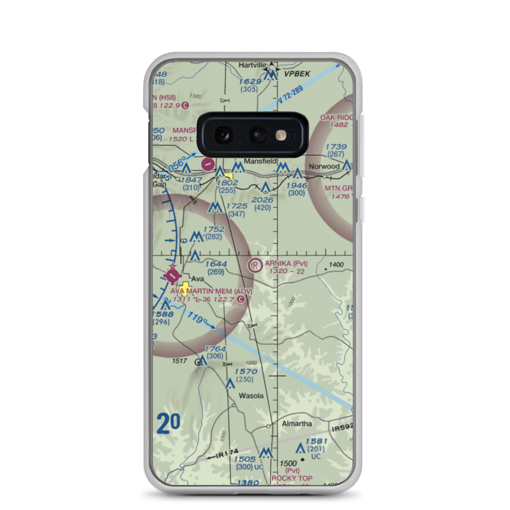 Arnika Ranch Airport (MO77) VFR Sectional Samsung Case Samsung Galaxy S10e model shown