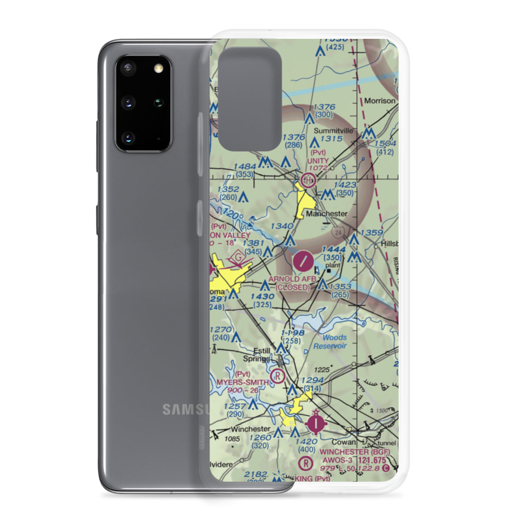 Arnold Air Force Base (AYX) VFR Sectional Samsung Case Samsung Galaxy S20 Plus model shown
