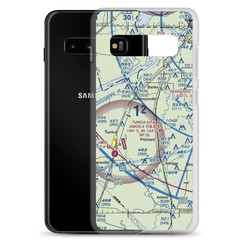 Arnold Field (4MS7) VFR Sectional Samsung Case Samsung Galaxy S10+ model shown