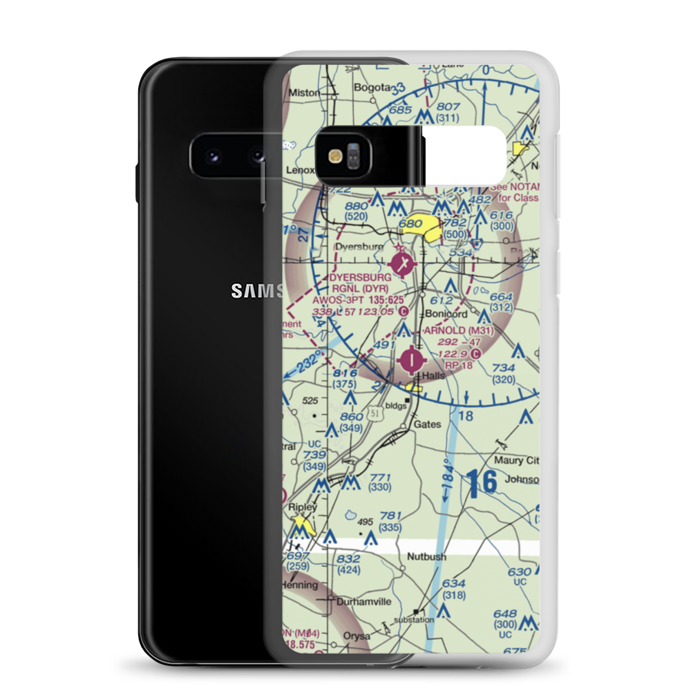 Arnold Field (M31) VFR Sectional Samsung Case Samsung Galaxy S10 model shown