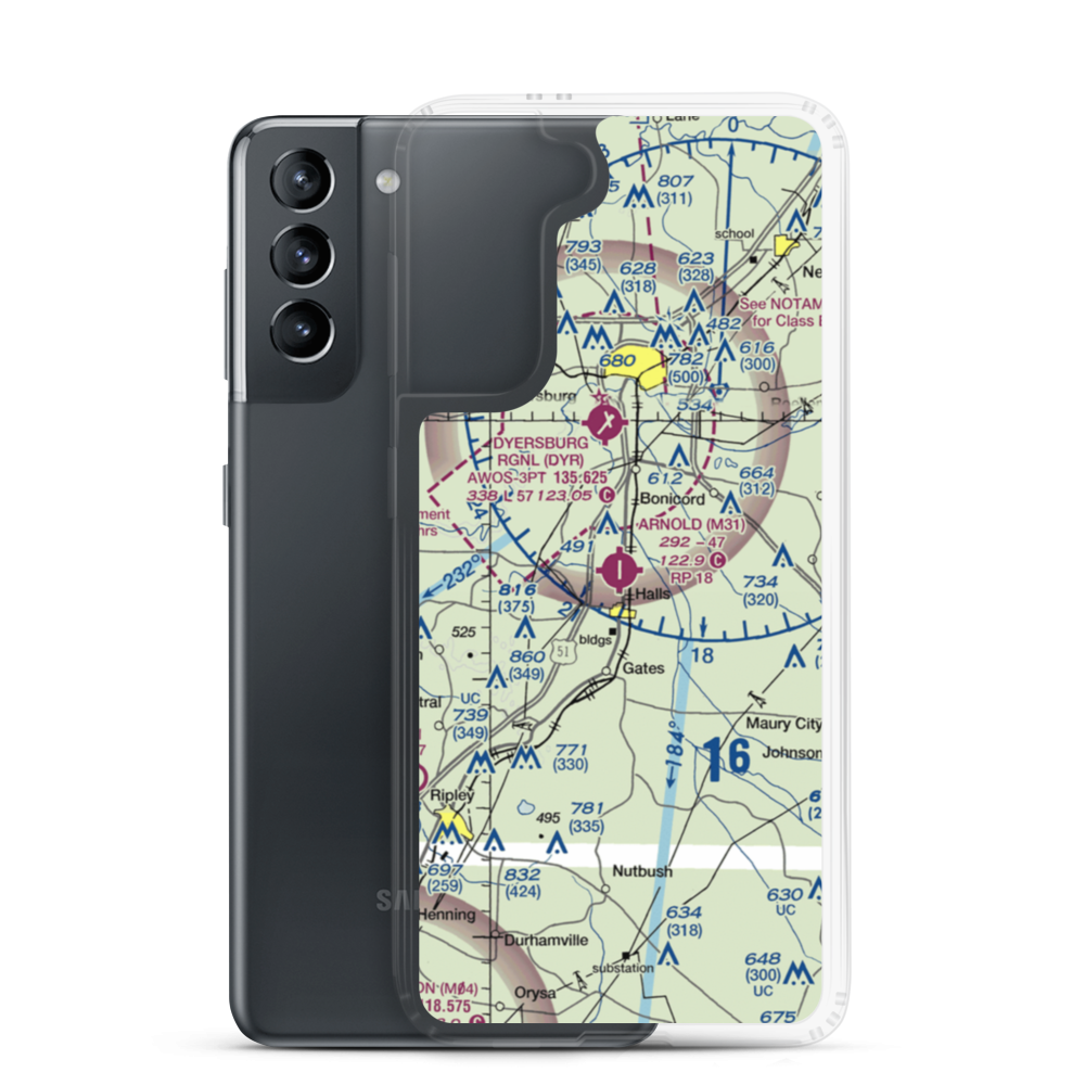 Arnold Field (M31) VFR Sectional Samsung Case Samsung Galaxy S21 model shown