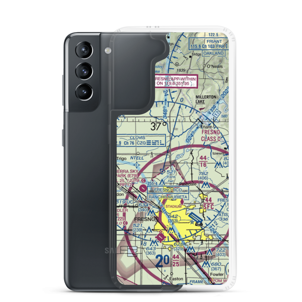 Arnold Ranch Airport (37CN) VFR Sectional Samsung Case Samsung Galaxy S21 model shown