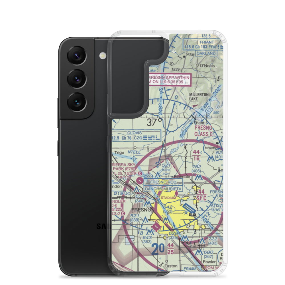 Arnold Ranch Airport (37CN) VFR Sectional Samsung Case Samsung Galaxy S22 model shown