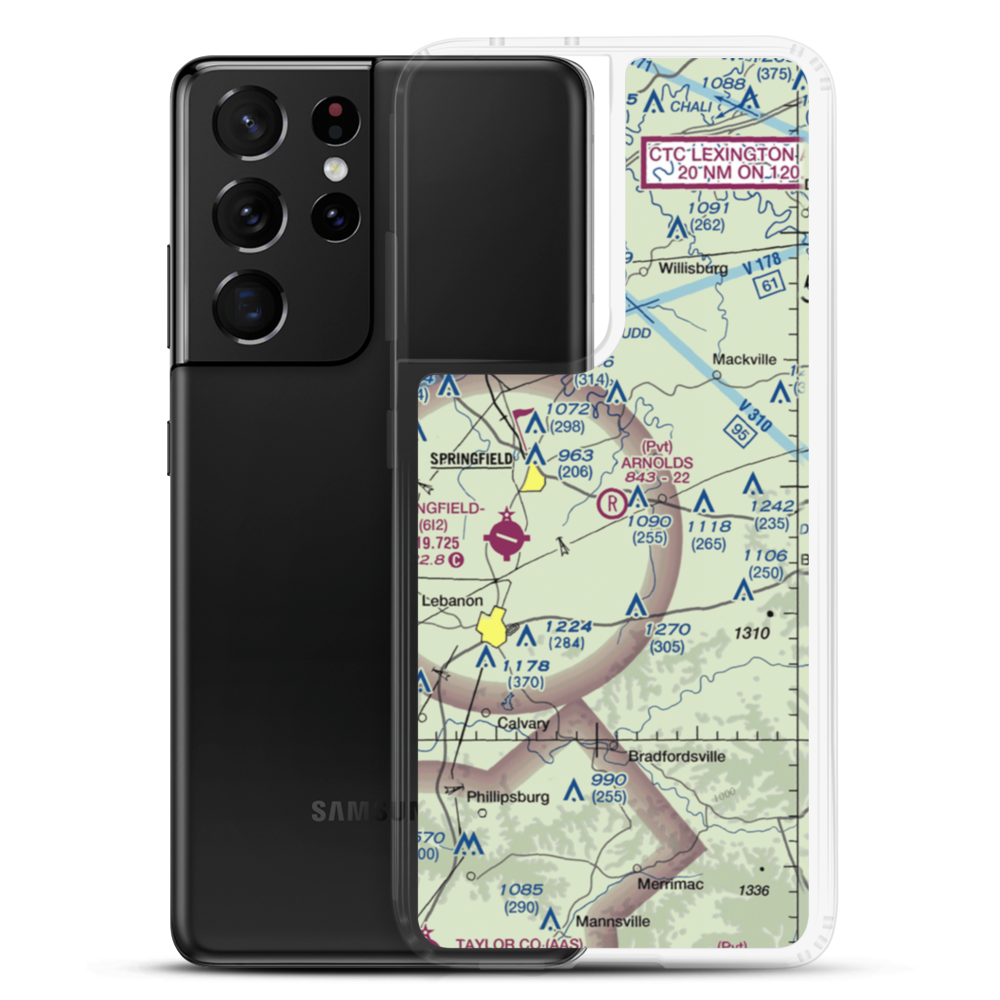 Arnolds Airport (36KY) VFR Sectional Samsung Case Samsung Galaxy S21 Ultra model shown