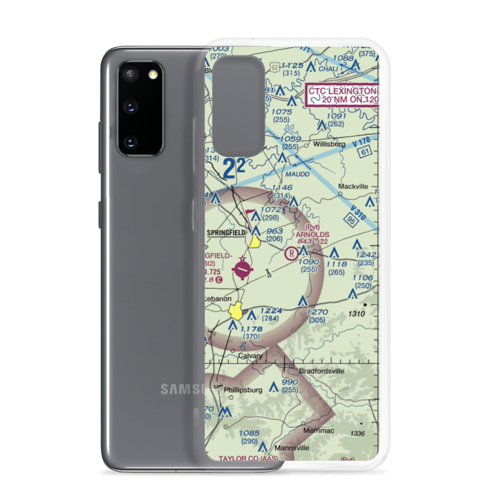 Arnolds Airport (36KY) VFR Sectional Samsung Case Samsung Galaxy S20 model shown