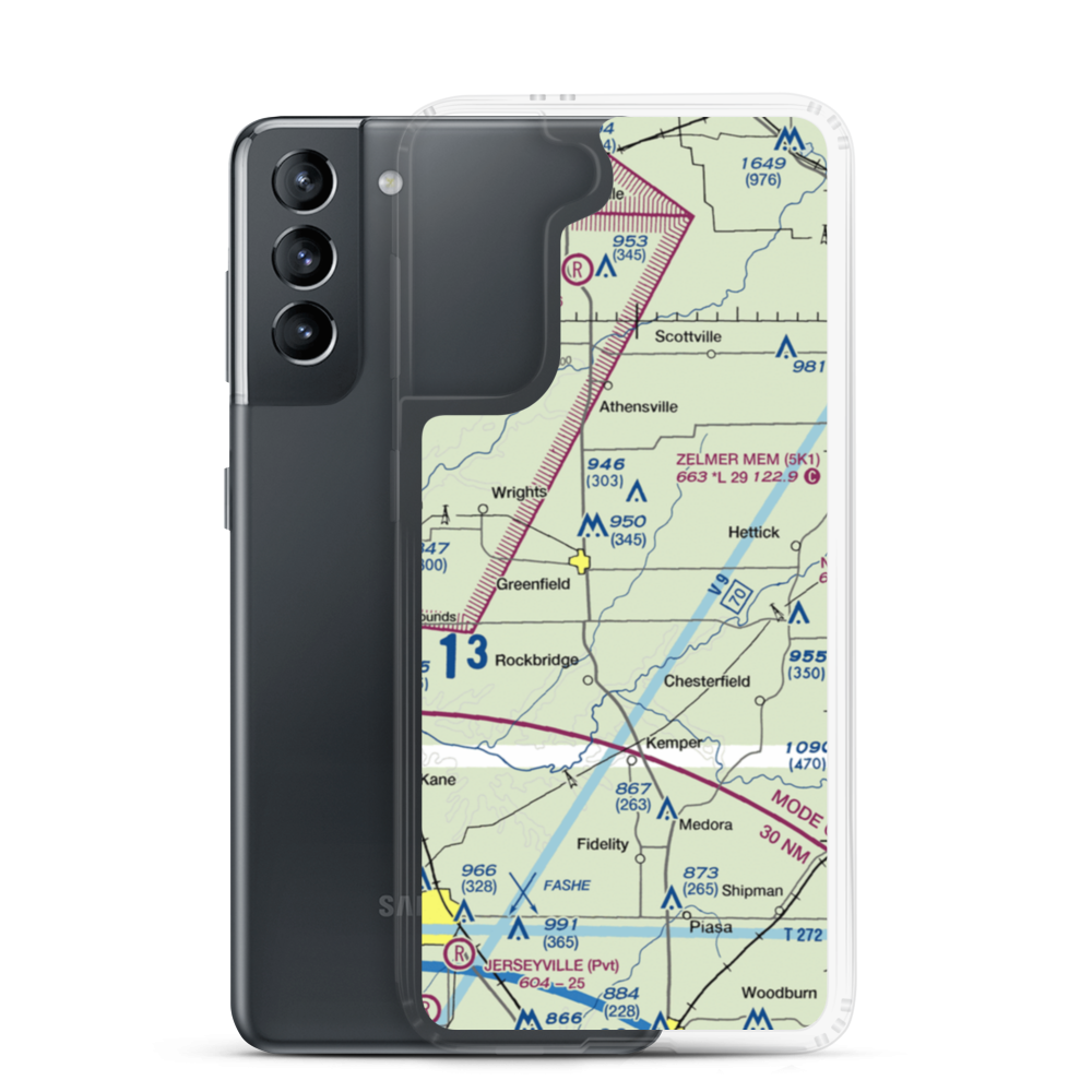 Arras RLA Restricted Landing Area (IS82) VFR Sectional Samsung Case Samsung Galaxy S21 model shown