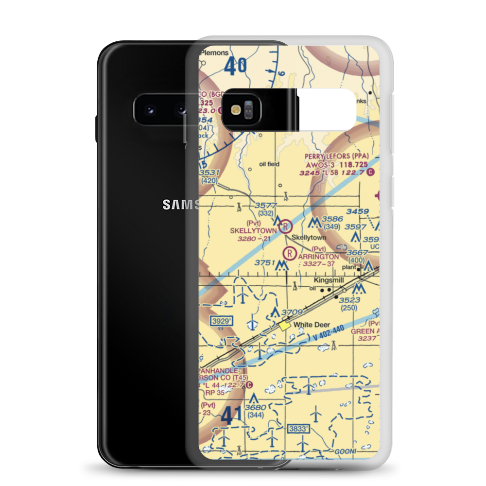 Arrington Ranch Airport (7XS5) VFR Sectional Samsung Case Samsung Galaxy S10 model shown