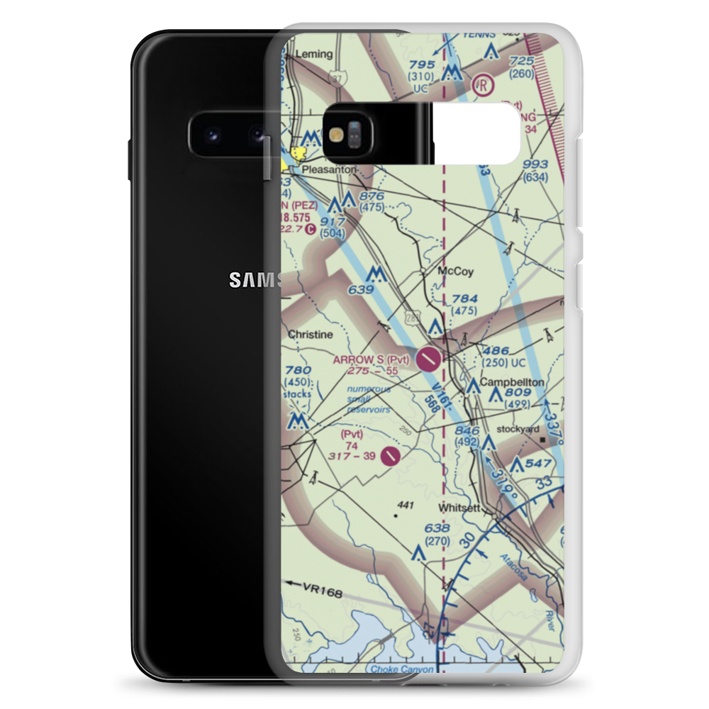 Arrow 'S' Ranch Airport (TE26) VFR Sectional Samsung Case Samsung Galaxy S10+ model shown