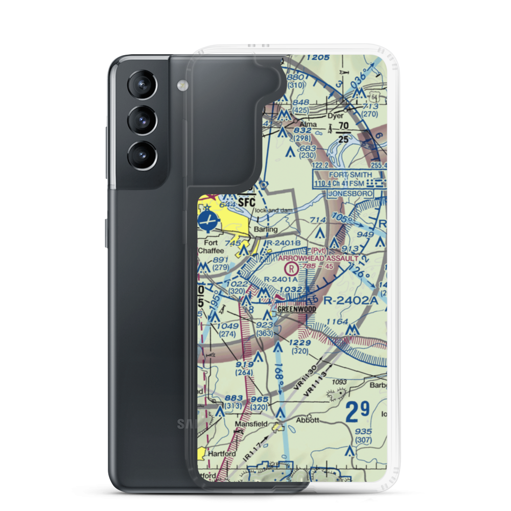 Arrowhead Assault Strip (AZU) VFR Sectional Samsung Case Samsung Galaxy S21 model shown