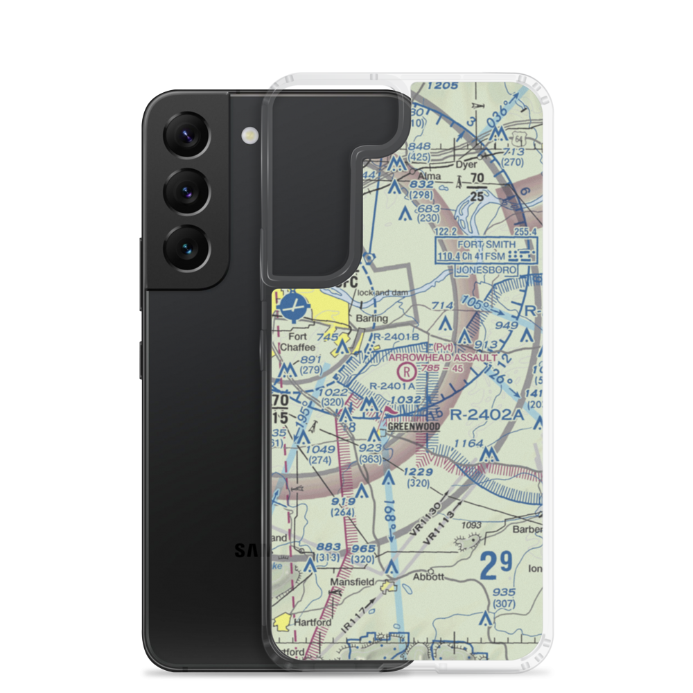 Arrowhead Assault Strip (AZU) VFR Sectional Samsung Case Samsung Galaxy S22 model shown