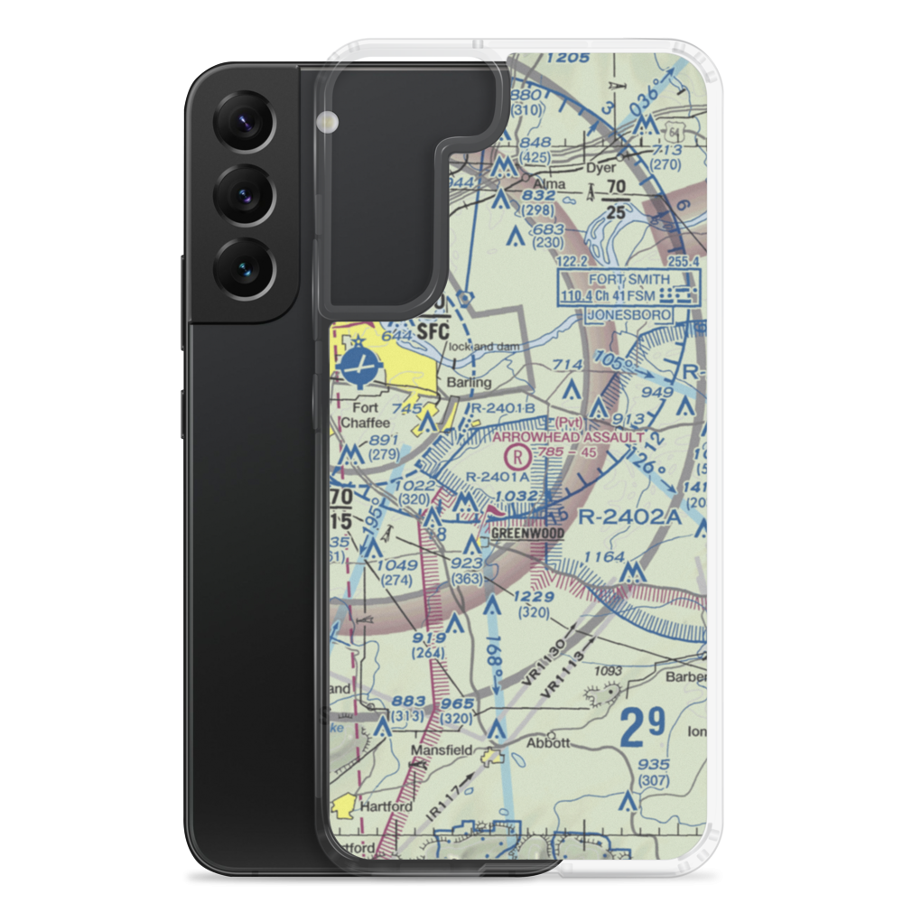 Arrowhead Assault Strip (KAZU) VFR Sectional Samsung Case Samsung Galaxy S22 Plus model shown