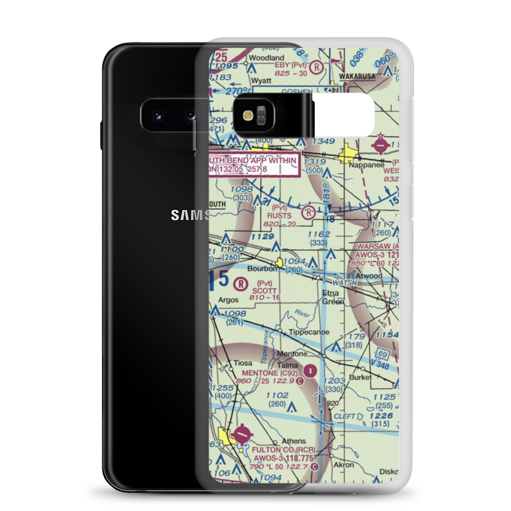 Arrowhead Farm Airport (IN11) VFR Sectional Samsung Case Samsung Galaxy S10 model shown