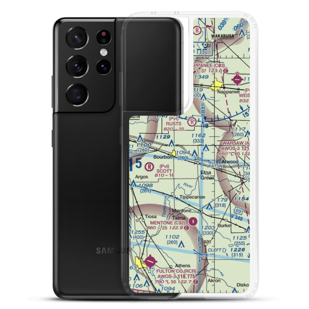 Arrowhead Farm Airport (IN11) VFR Sectional Samsung Case Samsung Galaxy S21 Ultra model shown