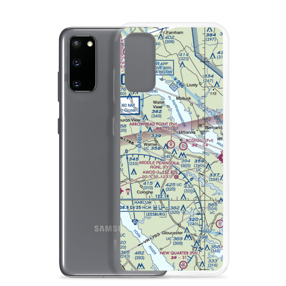 Arrowhead Point Airport (2VA6) VFR Sectional Samsung Case Samsung Galaxy S20 model shown