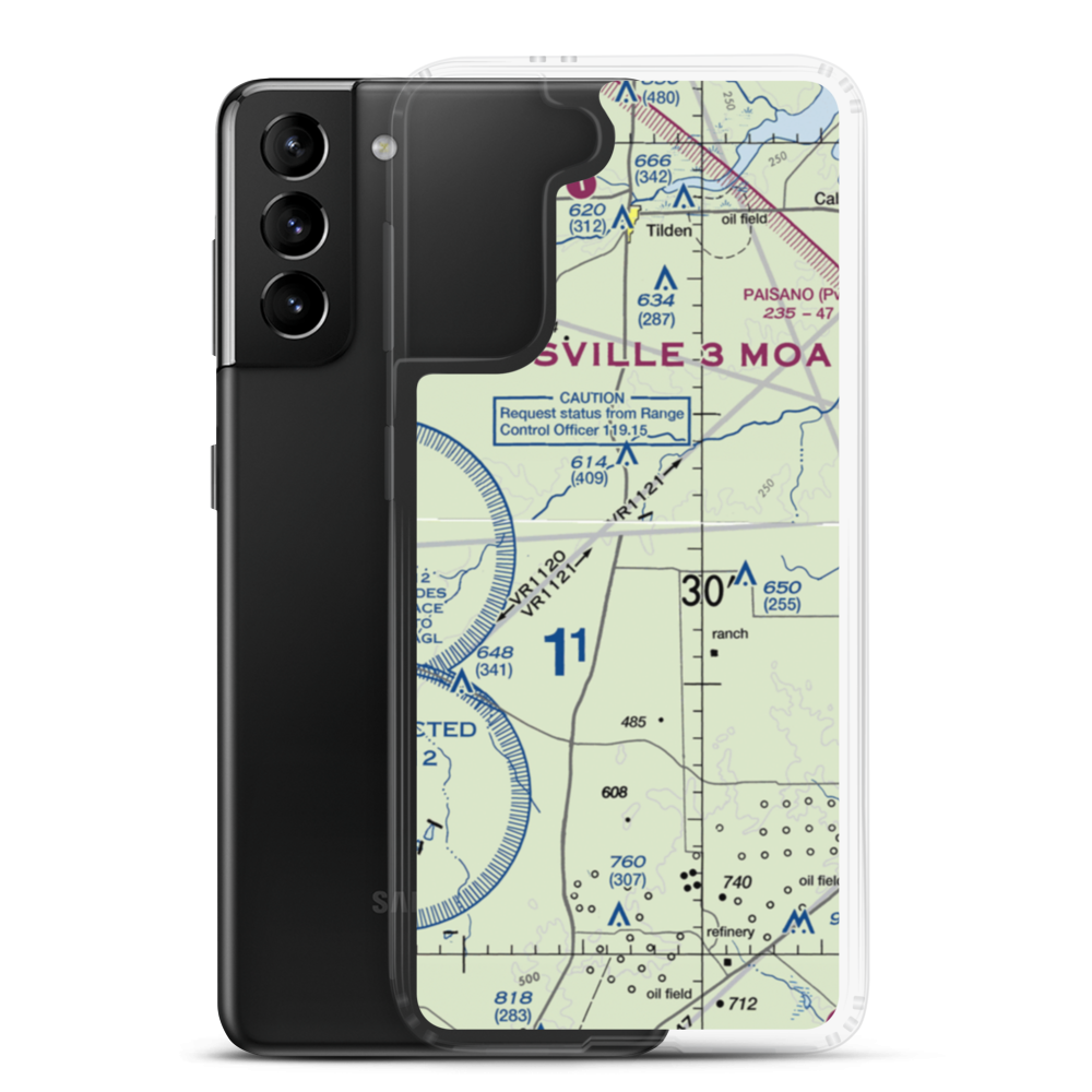 Arrowhead Ranch Airport (TE63) VFR Sectional Samsung Case Samsung Galaxy S21 Plus model shown