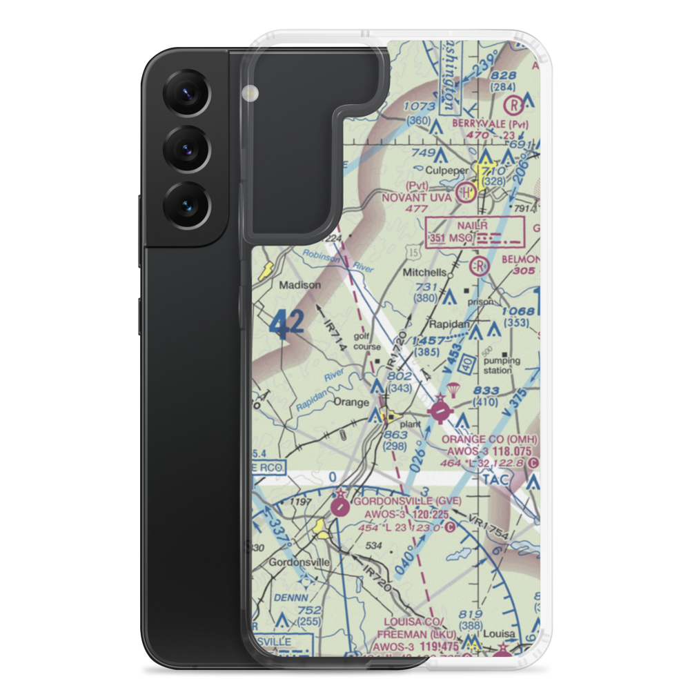 Arrowpoint Airport (VG43) VFR Sectional Samsung Case Samsung Galaxy S22 Plus model shown
