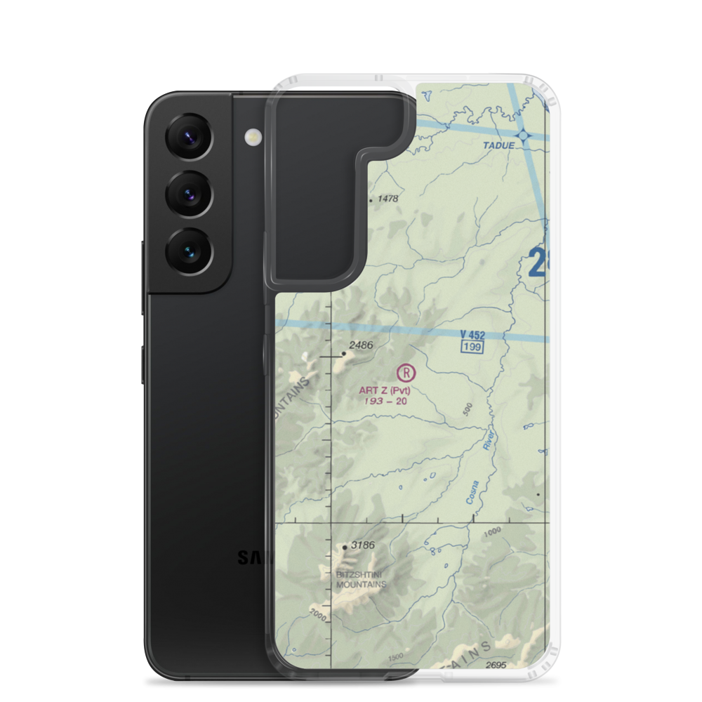 Art Z Airport (7AK0) VFR Sectional Samsung Case Samsung Galaxy S22 model shown