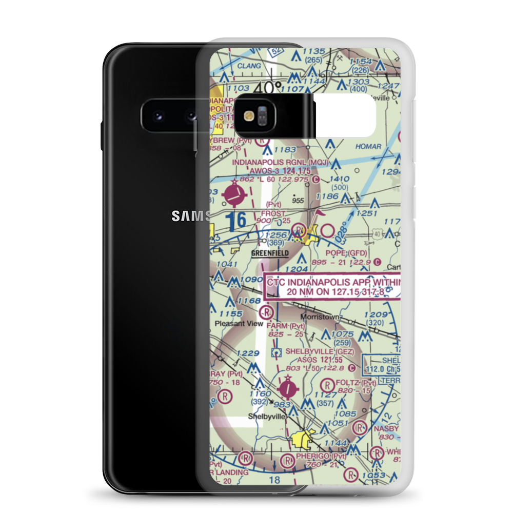 Arthur Airport (II37) VFR Sectional Samsung Case Samsung Galaxy S10 model shown