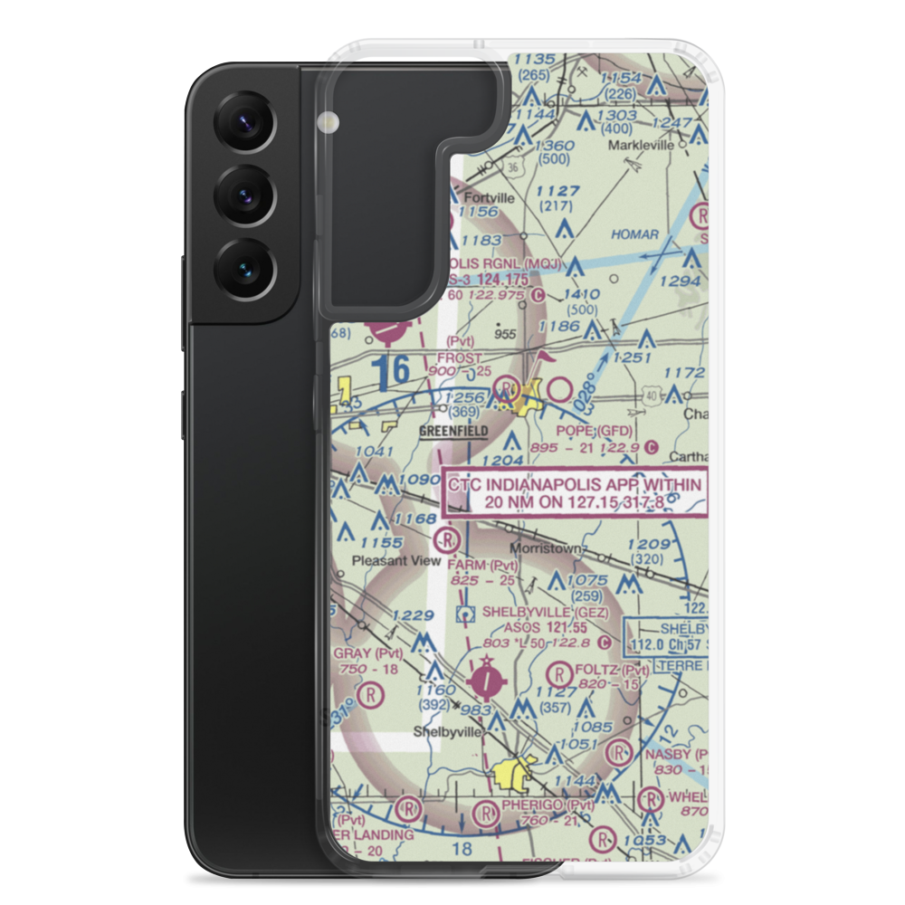 Arthur Airport (II37) VFR Sectional Samsung Case Samsung Galaxy S22 Plus model shown