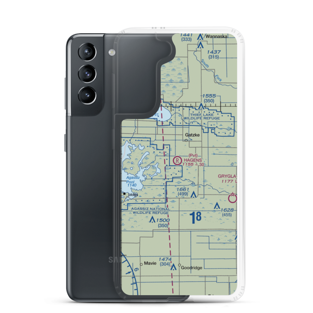Arthur Field (MN50) VFR Sectional Samsung Case Samsung Galaxy S21 model shown
