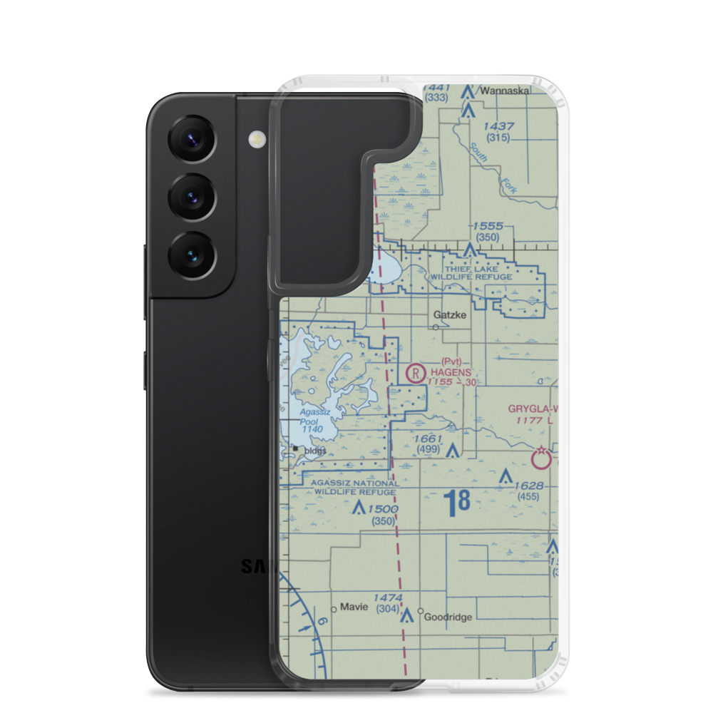 Arthur Field (MN50) VFR Sectional Samsung Case Samsung Galaxy S22 model shown
