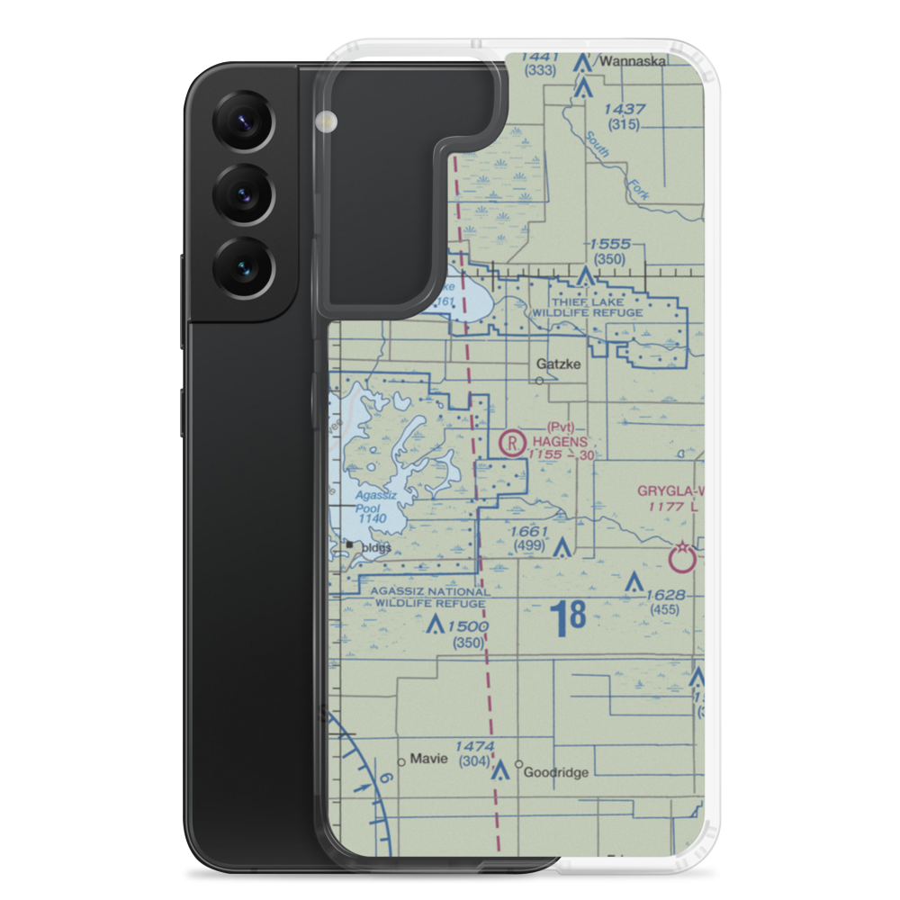 Arthur Field (MN50) VFR Sectional Samsung Case Samsung Galaxy S22 Plus model shown