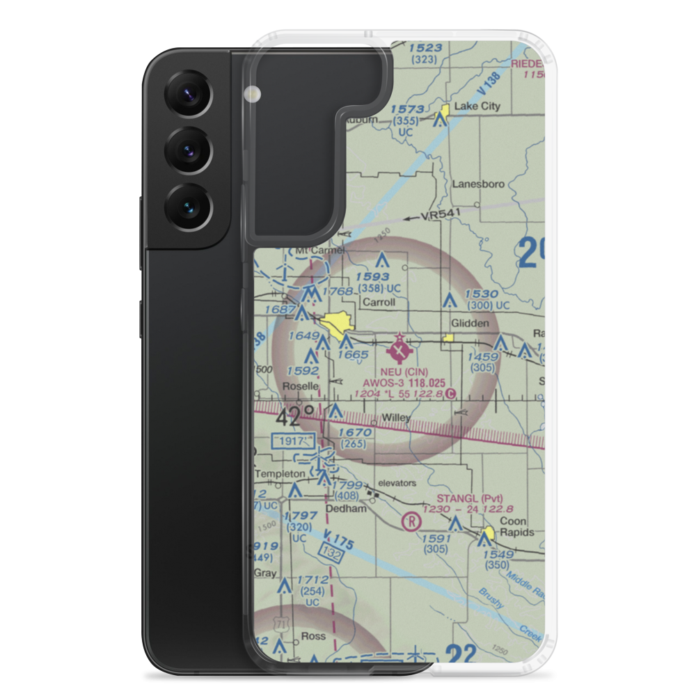 Arthur N Neu Airport (CIN) VFR Sectional Samsung Case Samsung Galaxy S22 Plus model shown