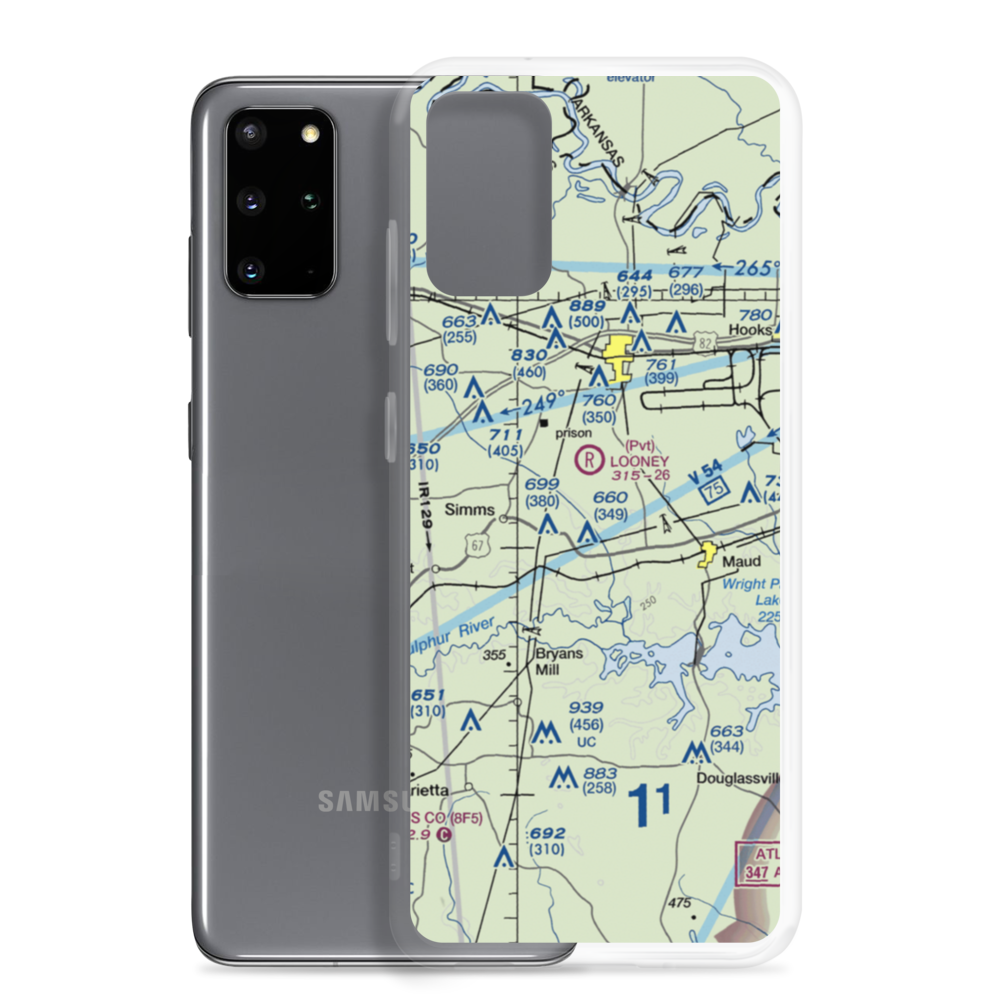 Ashford Field (7TX9) VFR Sectional Samsung Case Samsung Galaxy S20 Plus model shown