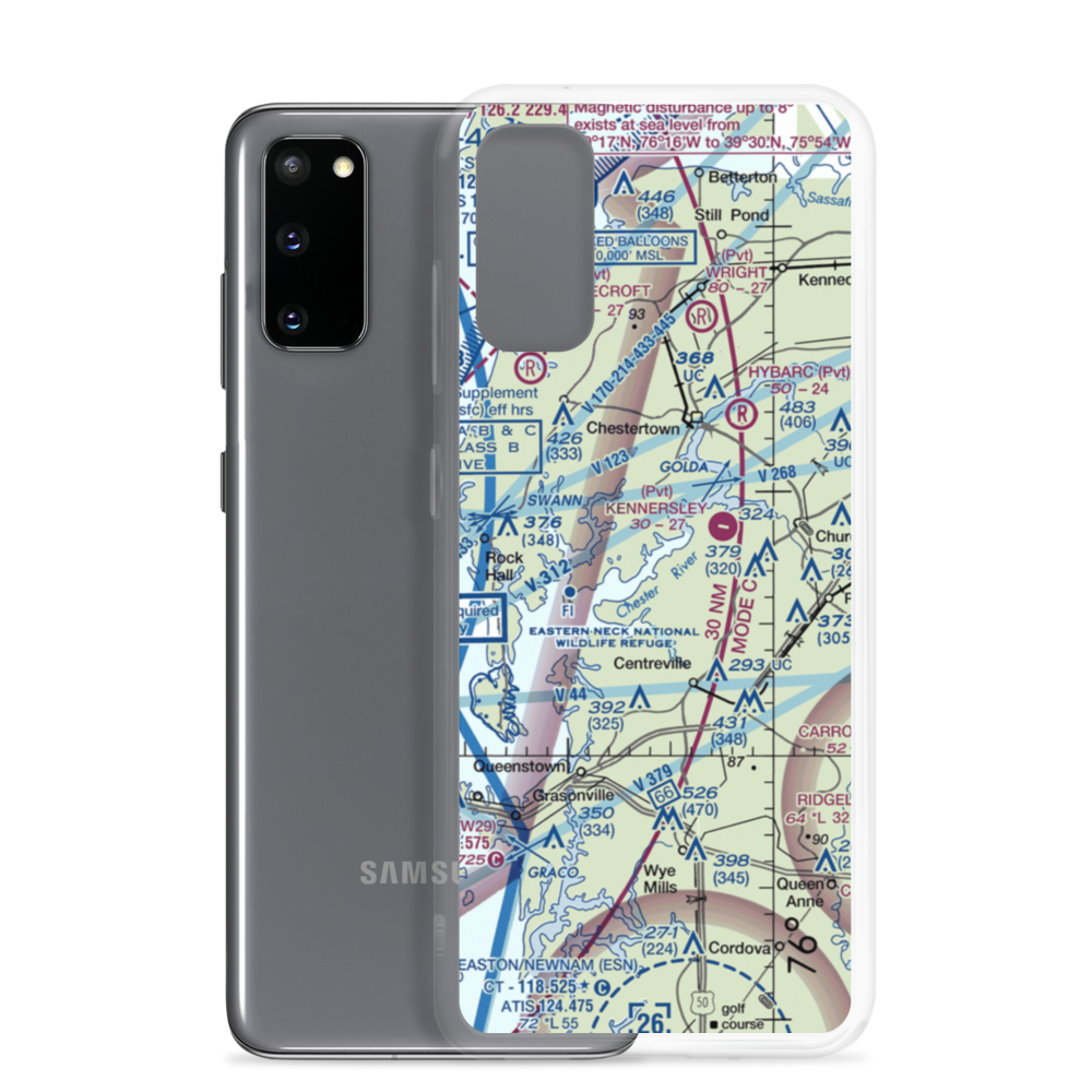 Ashland Landing Farm Airport (MD21) VFR Sectional Samsung Case Samsung Galaxy S20 model shown