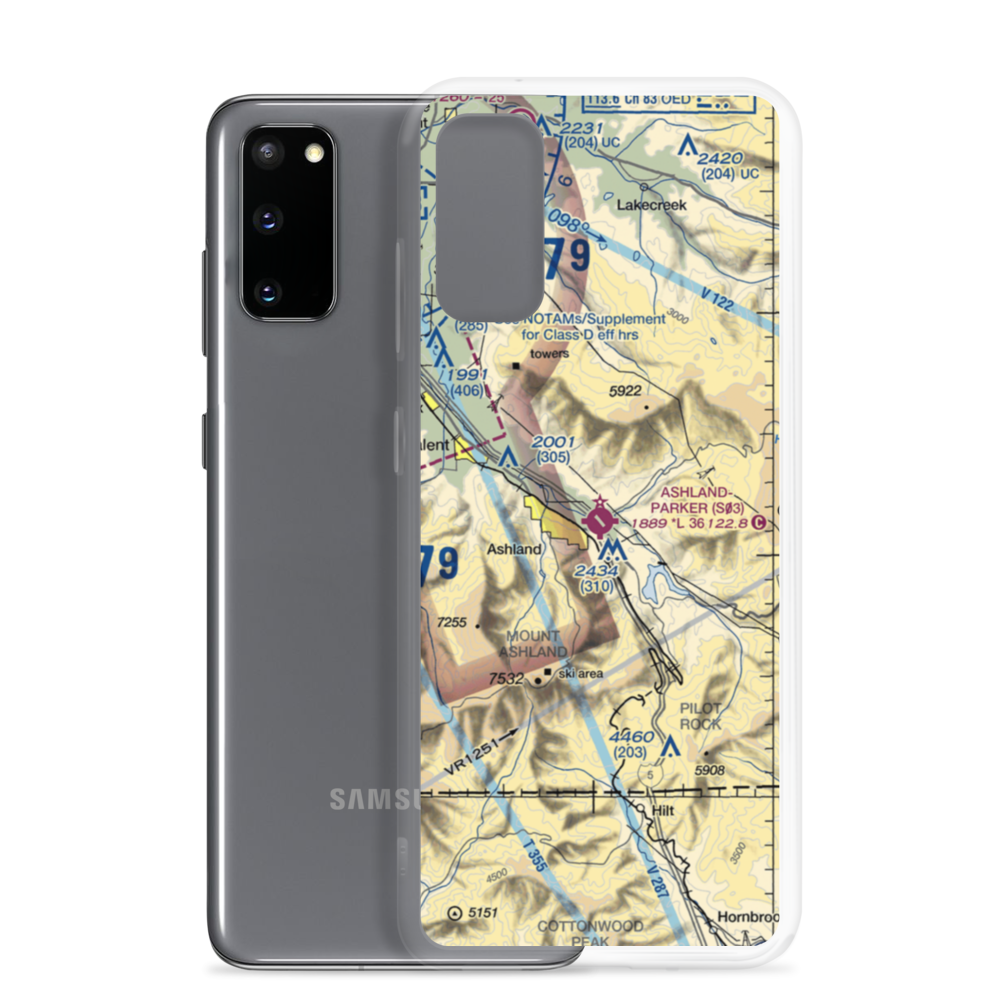 Ashland Municipal Sumner Parker Field (S03) VFR Sectional Samsung Case Samsung Galaxy S20 model shown